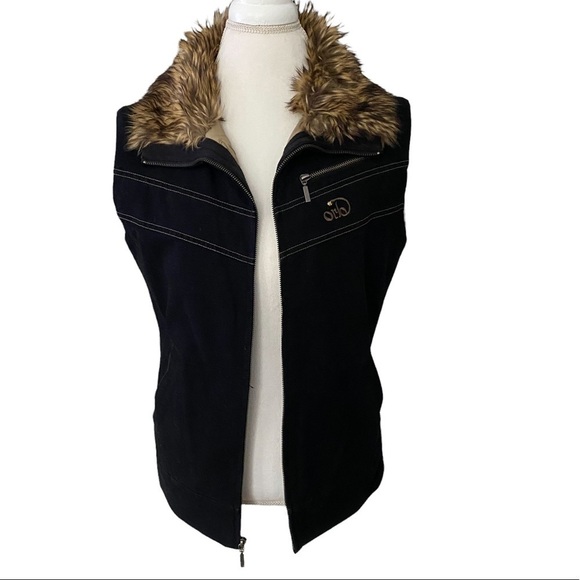 Orb Faux fur collar vest - vintage - Picture 1 of 8